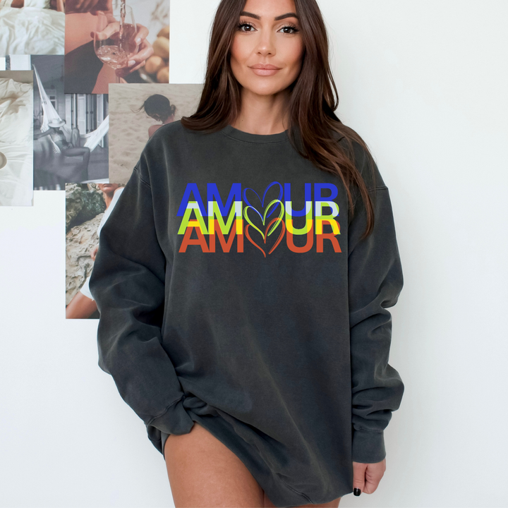 Amour Blurred Love Crewneck Sweatshirt