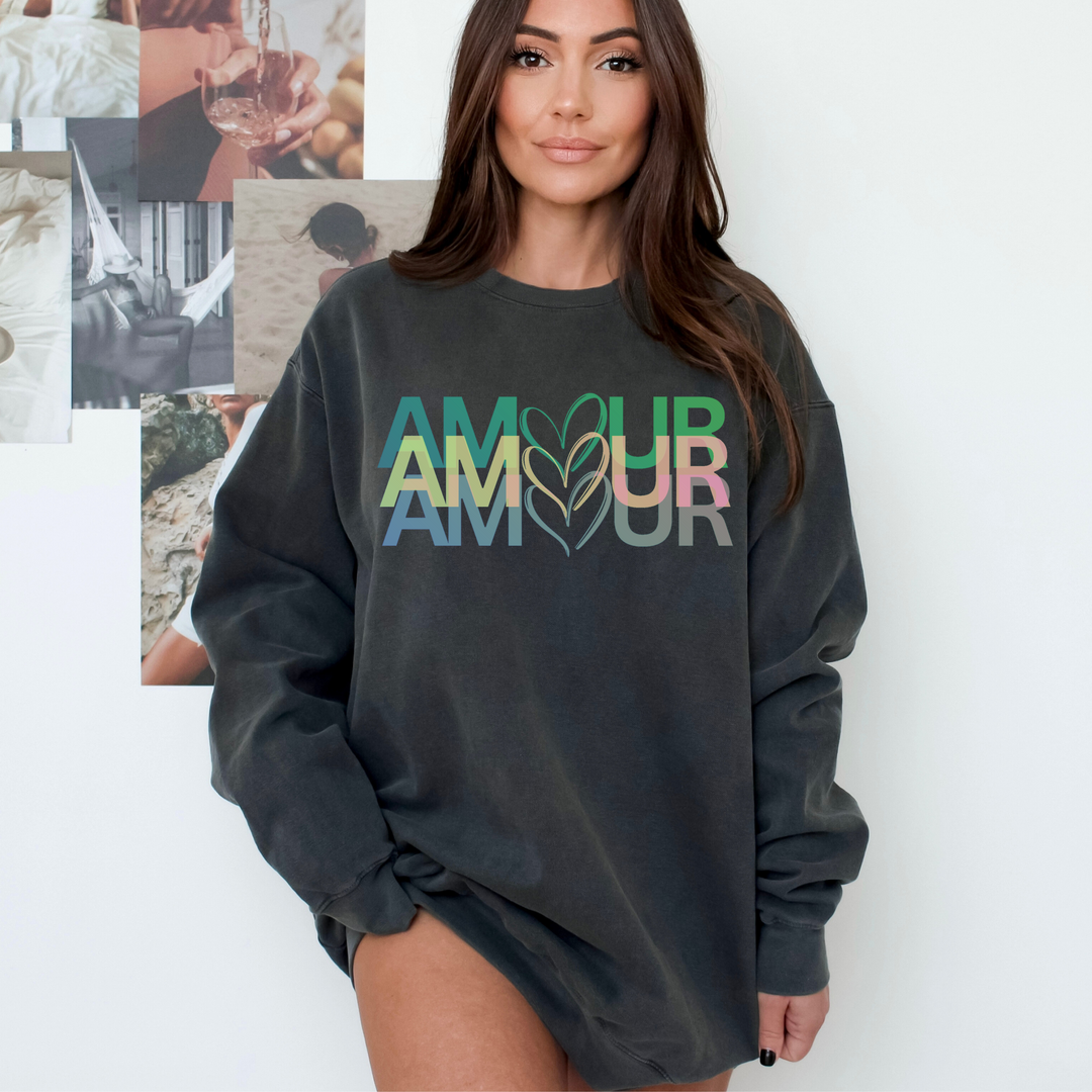 Amour Blurred Love Crewneck Sweatshirt