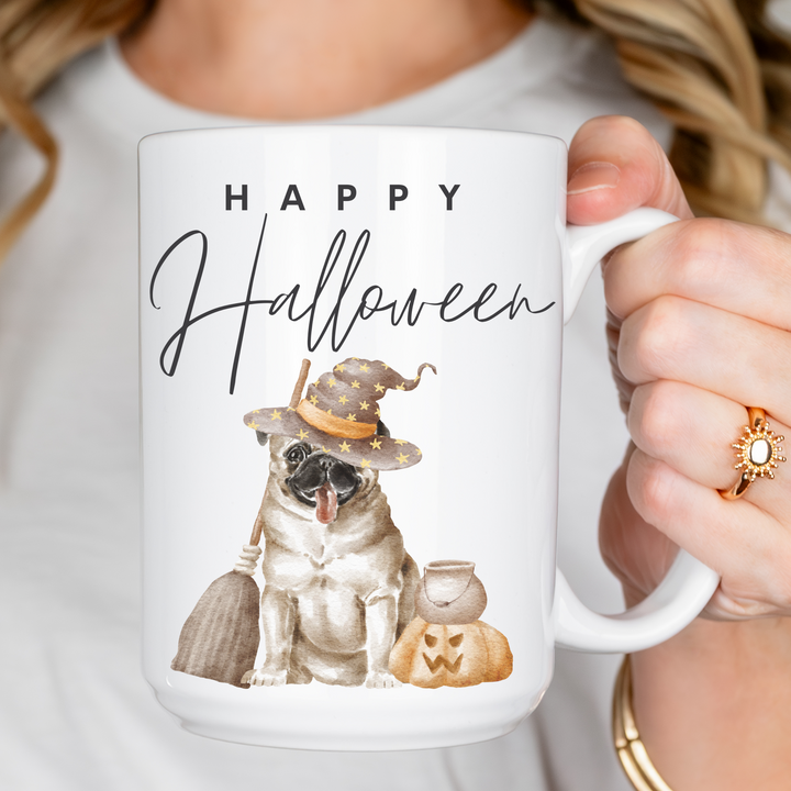 Witch Dog Happy Halloween Coffee Mug