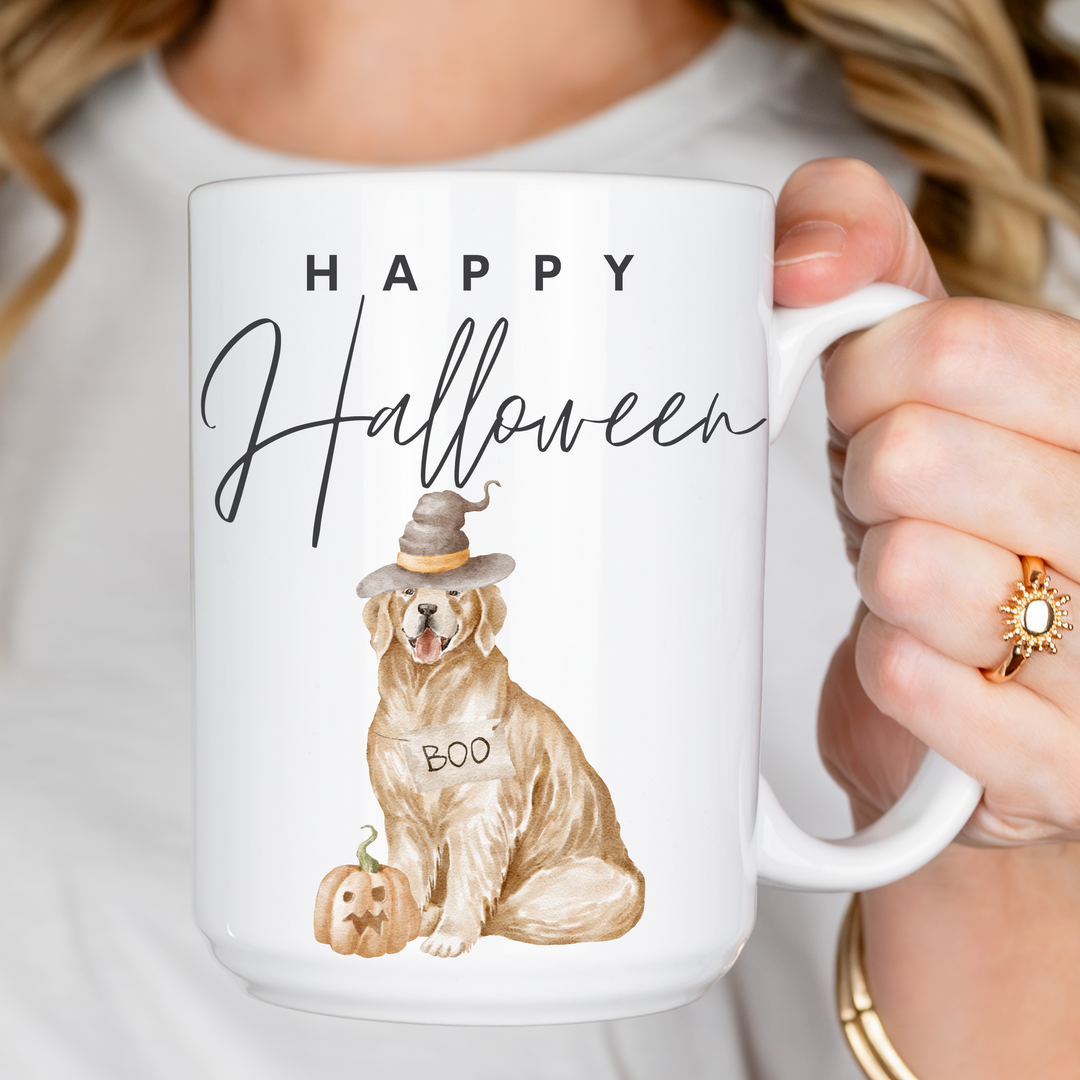 Witch Dog Happy Halloween Coffee Mug