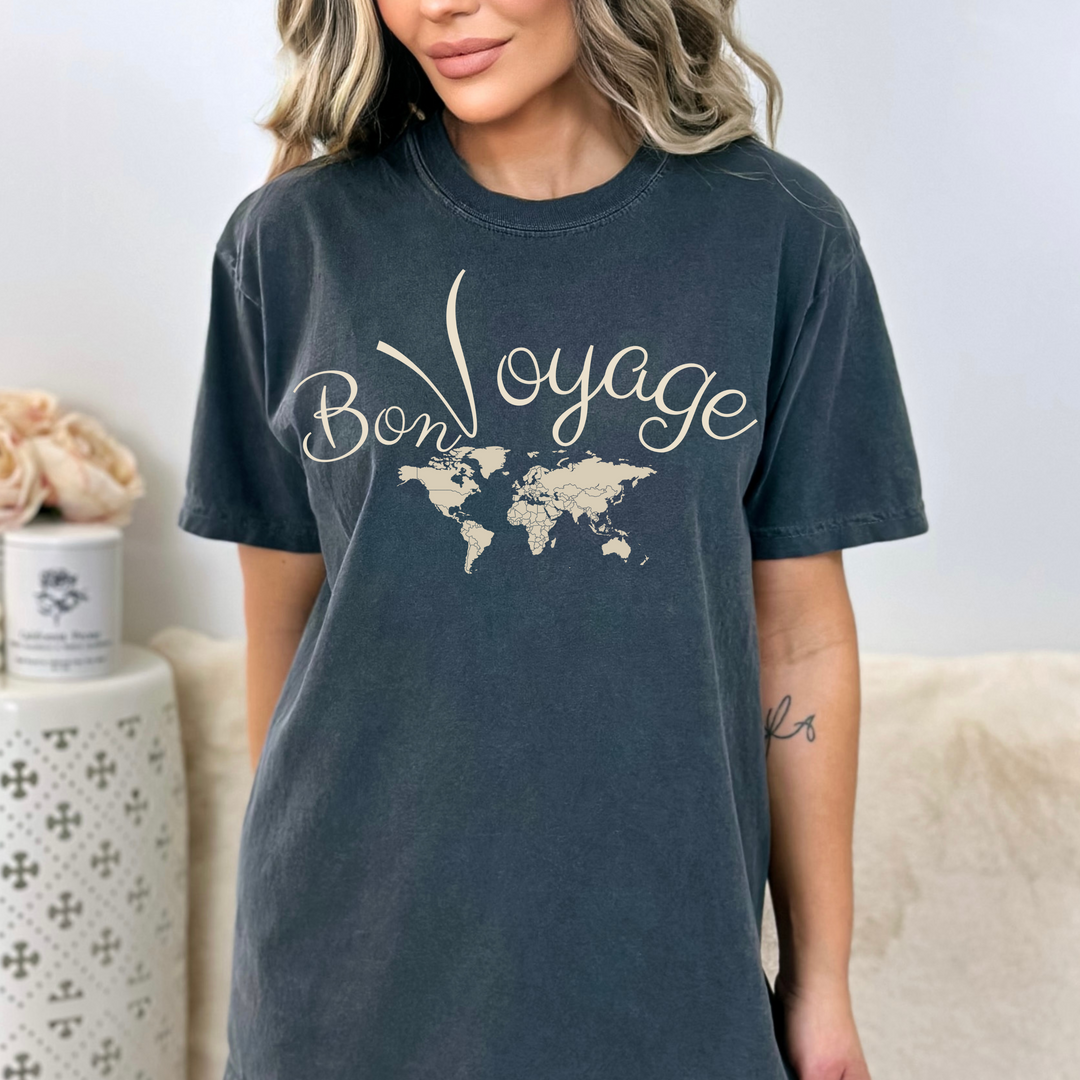 Bon Voyage Map T Shirt