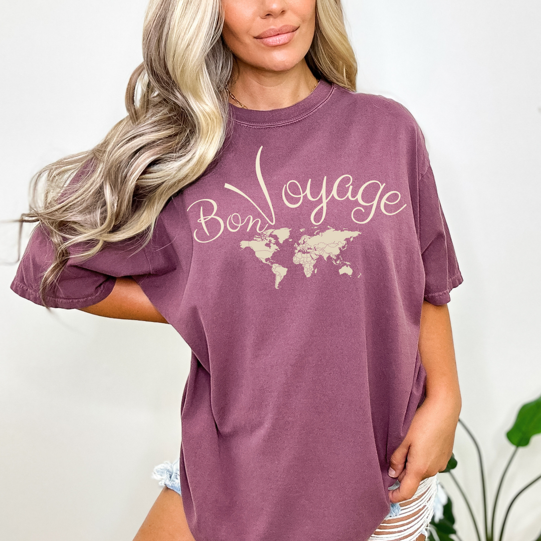Bon Voyage Map T Shirt