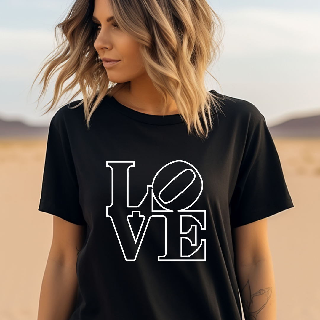 Block Style Love T Shirt