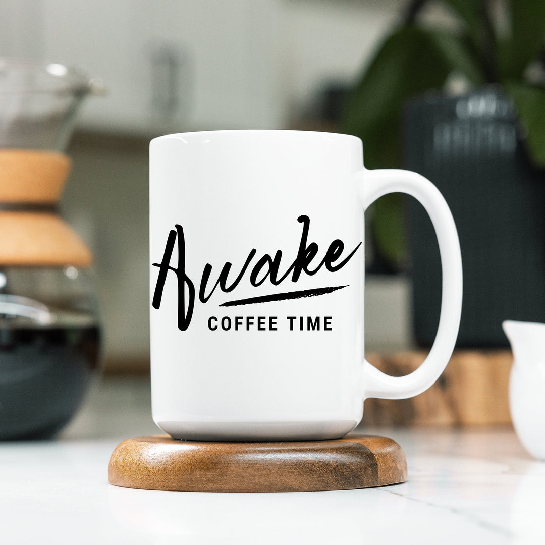 Awake Coffee Time Ceramic Coffee Mug