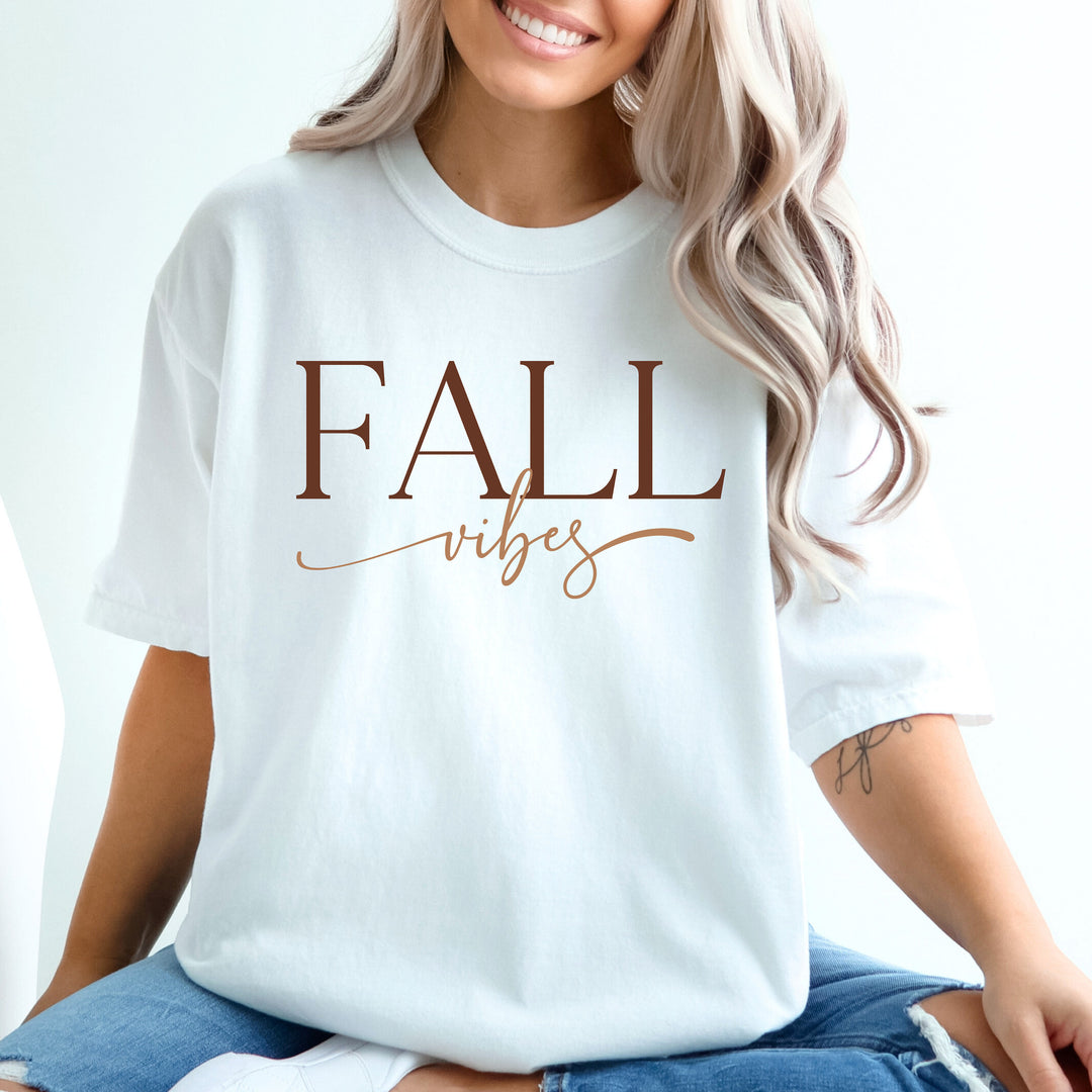 Fall Vibes Heavy Weight T Shirt, Thanksgiving Shirt