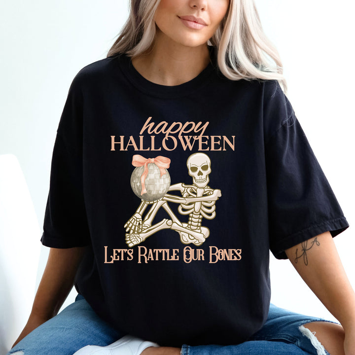 Disco Ball Skeleton Halloween T-Shirt