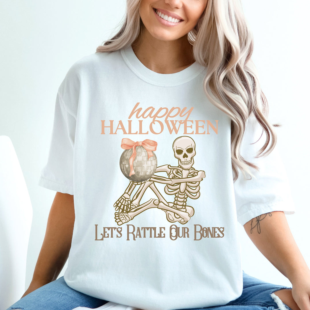 Disco Ball Skeleton Halloween T-Shirt