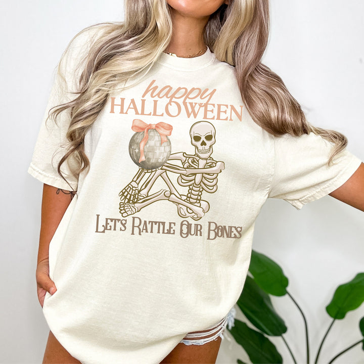 Disco Ball Skeleton Halloween T-Shirt