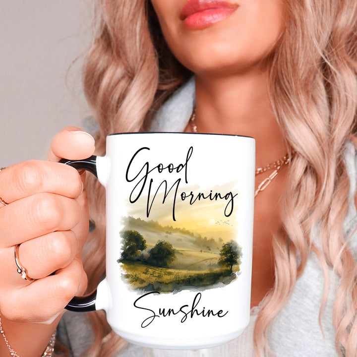 Sunrise Landscape Mug, Good Morning Sunshine Coffee Mugs, Good Morning Mug, Sunshine Mugs, Cute Sun Coffee Mugs, Sun Coffee Cup, Sunny Mug