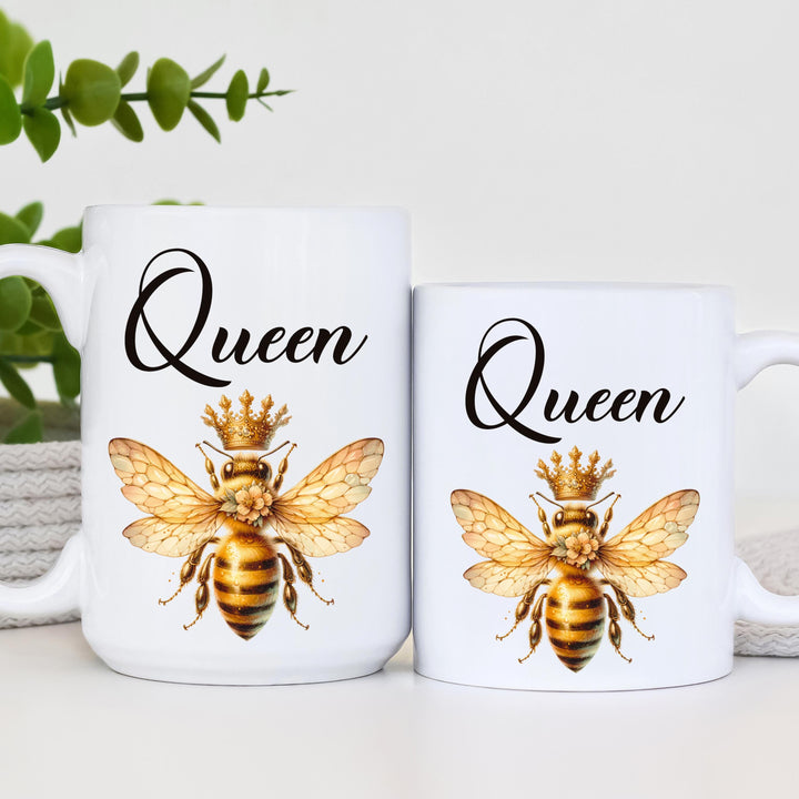 Queen Bee Mug, Queen Of The Hive, Honey Bee Mug, Queen Bee Jeweled Honey Bee Giant Bee, Queen Bee Gifts, Bee Gifts For Women, Cute Bee Mugs