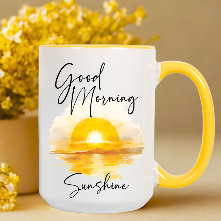 Good Morning Sunshine Coffee Mugs, Good Morning Mug, Sunshine Mugs, Cute Sun Coffee Mugs, Gift For Friend, Sun Coffee Cup, Gift For Coworker