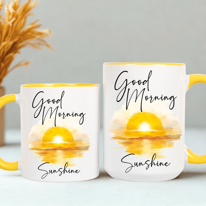 Good Morning Sunshine Coffee Mugs, Good Morning Mug, Sunshine Mugs, Cute Sun Coffee Mugs, Gift For Friend, Sun Coffee Cup, Gift For Coworker