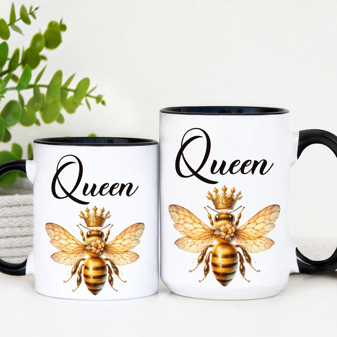 Queen Bee Mug, Queen Of The Hive, Honey Bee Mug, Queen Bee Jeweled Honey Bee Giant Bee, Queen Bee Gifts, Bee Gifts For Women, Cute Bee Mugs