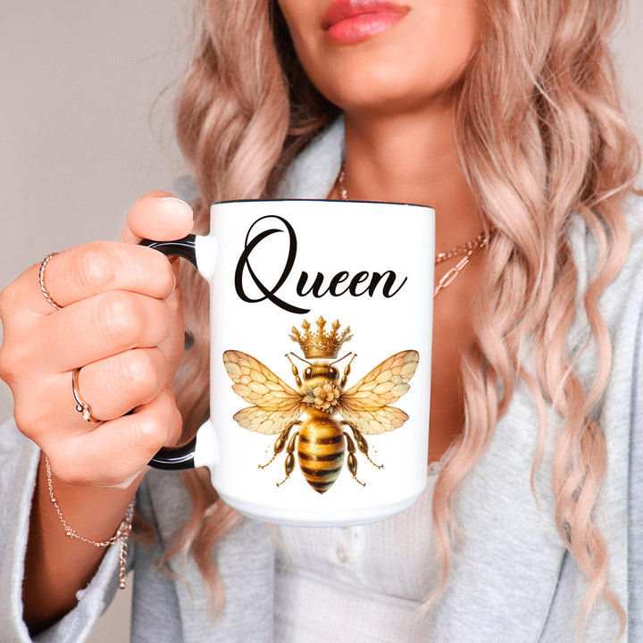 Queen Bee Mug, Queen Of The Hive, Honey Bee Mug, Queen Bee Jeweled Honey Bee Giant Bee, Queen Bee Gifts, Bee Gifts For Women, Cute Bee Mugs