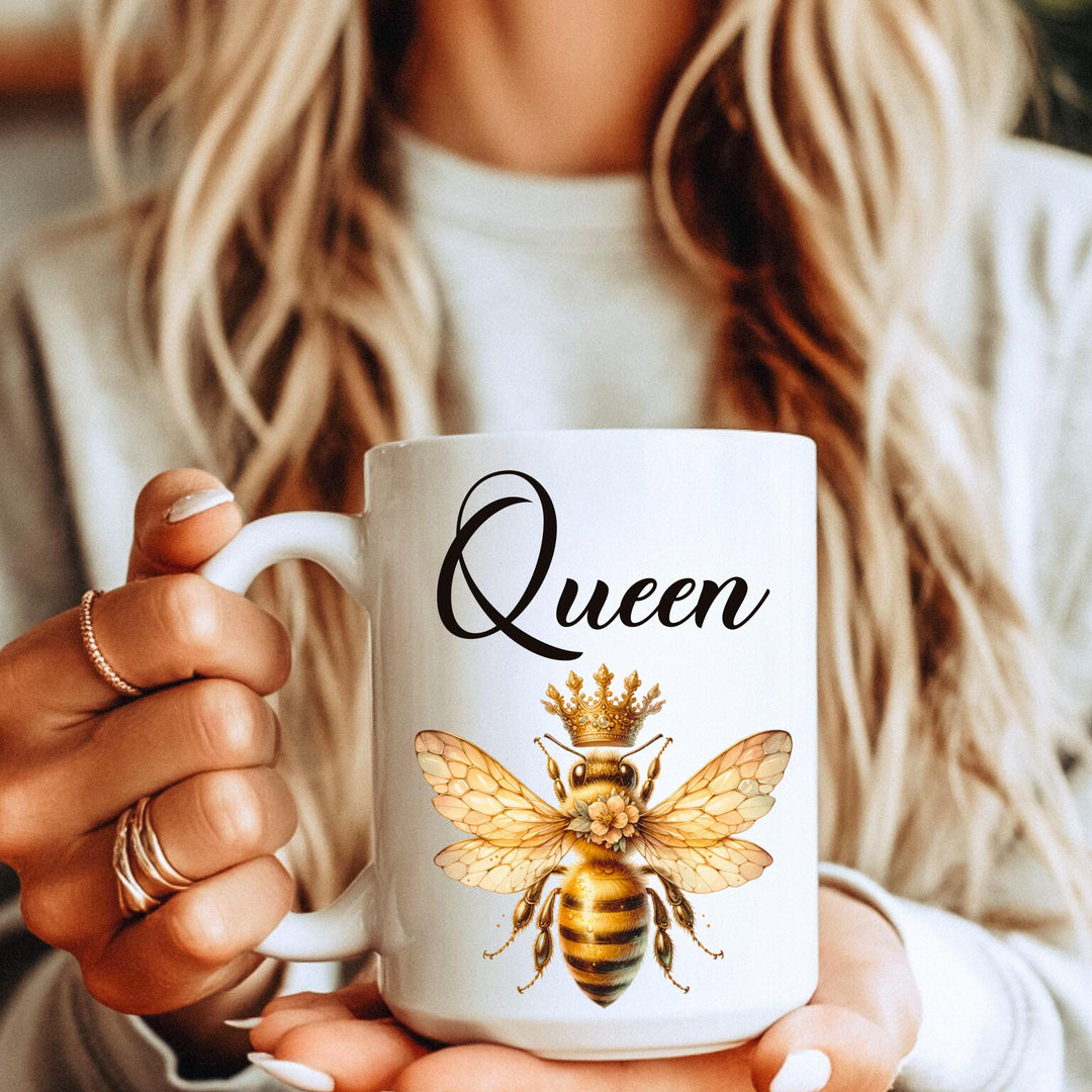 Queen Bee Mug, Queen Of The Hive, Honey Bee Mug, Queen Bee Jeweled Honey Bee Giant Bee, Queen Bee Gifts, Bee Gifts For Women, Cute Bee Mugs