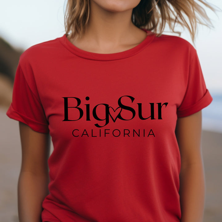 Big Sur California Red T Shirt, Cali T Shirt