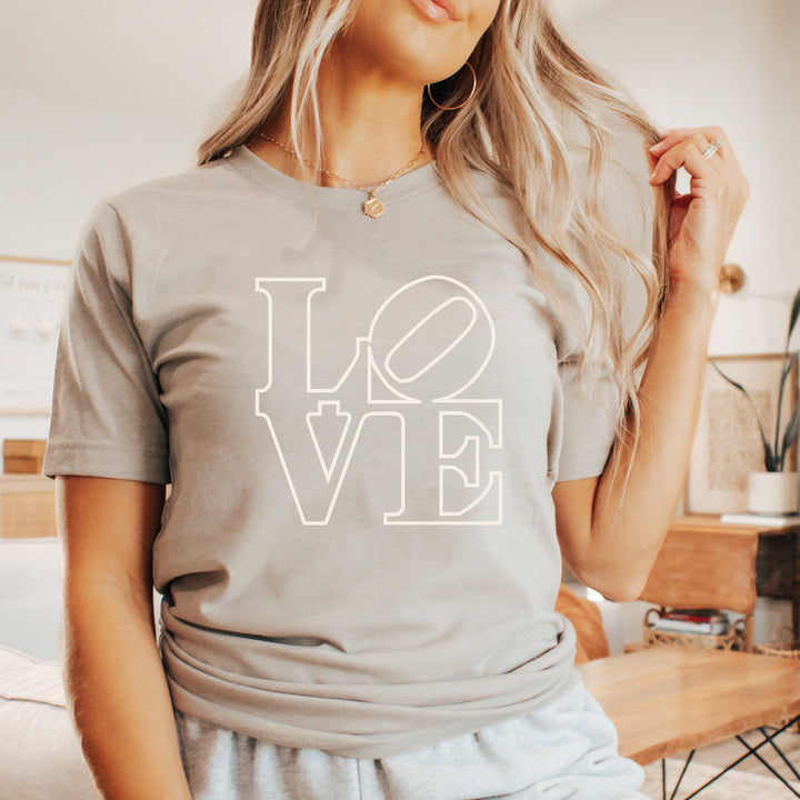 Block Style Love T Shirt