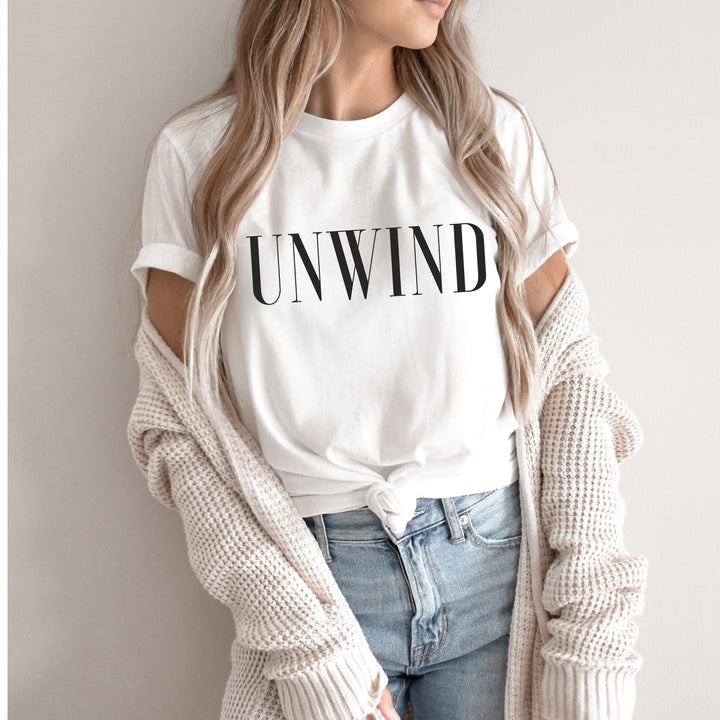 Unwind T Shirt, Minimalist T Shirt