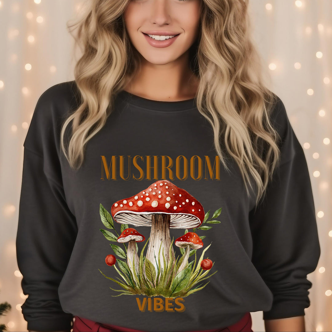 Mushroom Vibes Crewneck Sweatshirt