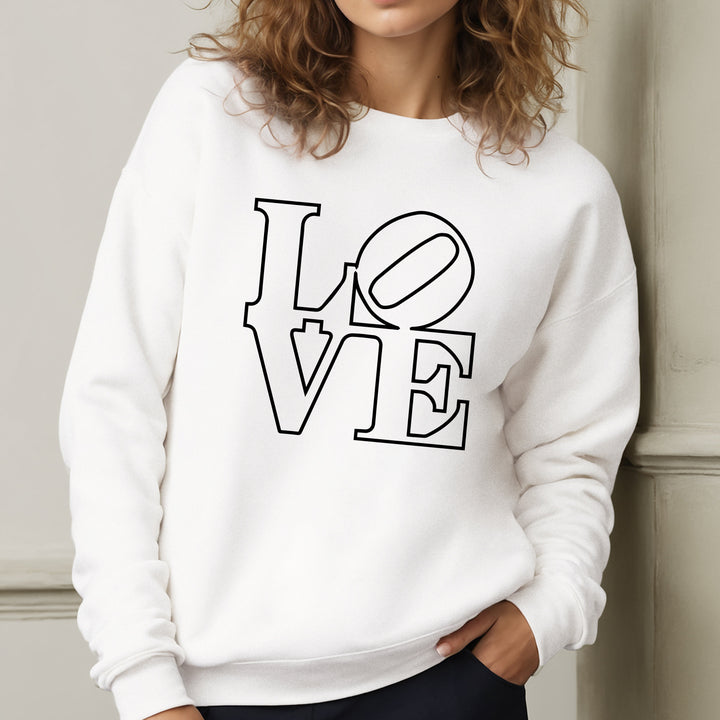 Block Style Love Crewneck Sweatshirt