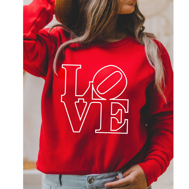 Block Style Love Crewneck Sweatshirt