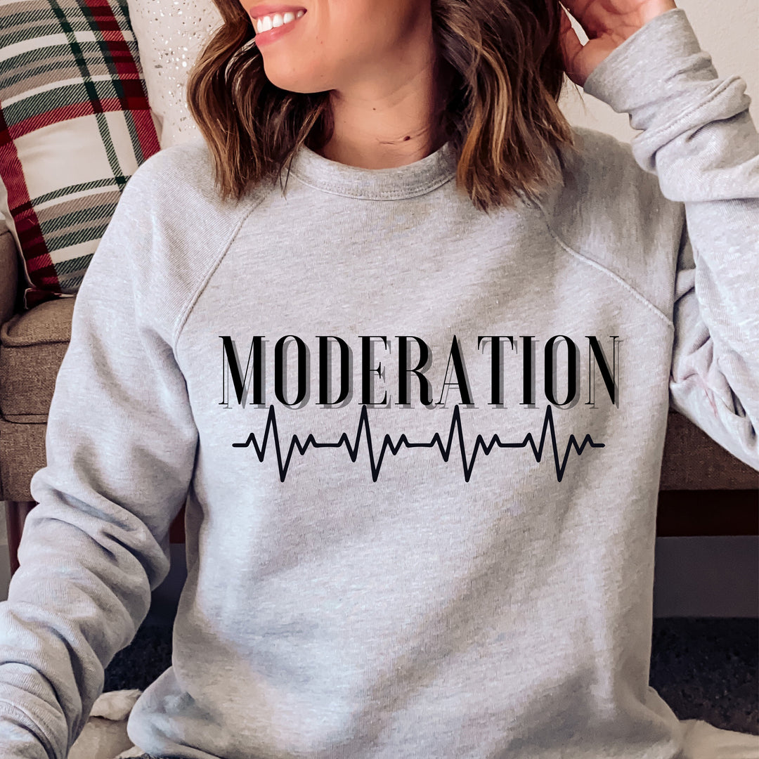 Moderation Heart Beat Crewneck Sweatshirt