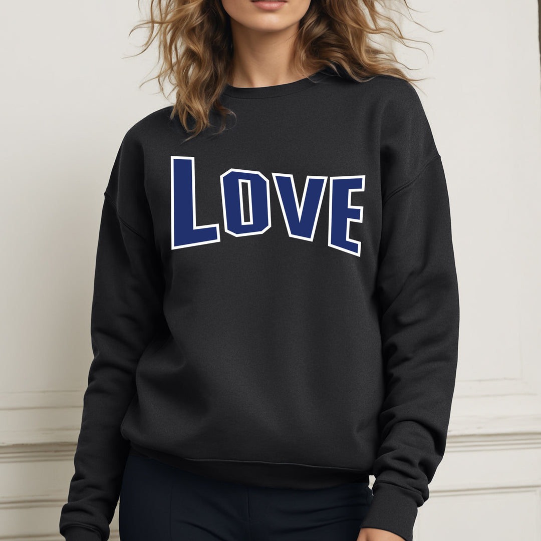 Varsity Style Love Crewneck Sweatshirt