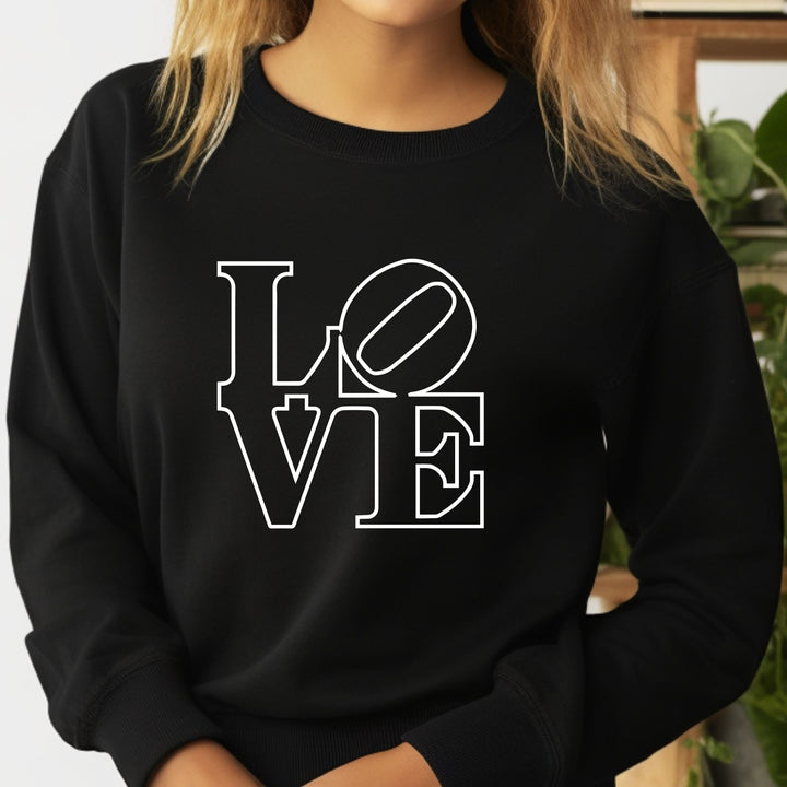 Block Style Love Crewneck Sweatshirt