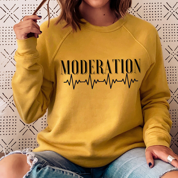 Moderation Heart Beat Crewneck Sweatshirt